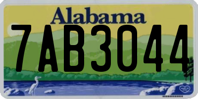 AL license plate 7AB3044