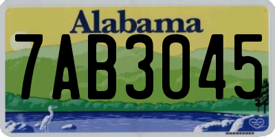 AL license plate 7AB3045