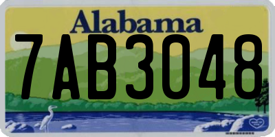 AL license plate 7AB3048