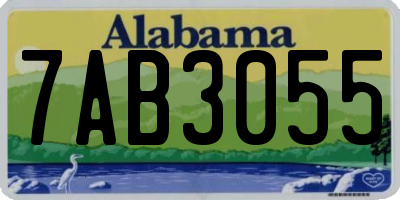 AL license plate 7AB3055