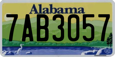 AL license plate 7AB3057