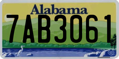 AL license plate 7AB3061
