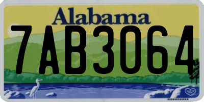 AL license plate 7AB3064