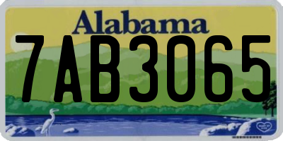 AL license plate 7AB3065