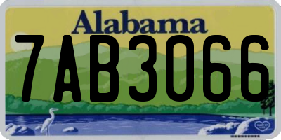 AL license plate 7AB3066