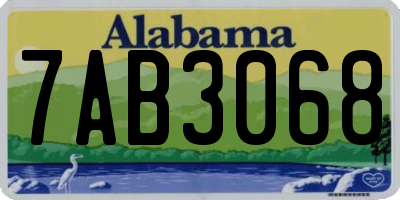 AL license plate 7AB3068