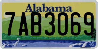 AL license plate 7AB3069
