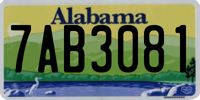 AL license plate 7AB3081