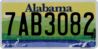 AL license plate 7AB3082