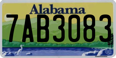 AL license plate 7AB3083