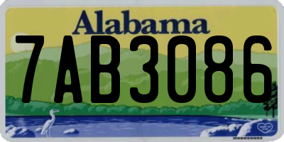 AL license plate 7AB3086