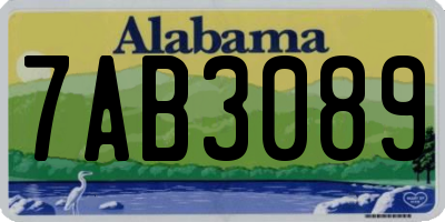 AL license plate 7AB3089
