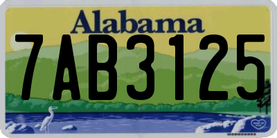 AL license plate 7AB3125