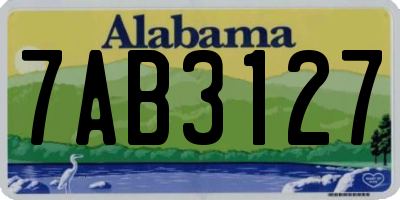 AL license plate 7AB3127