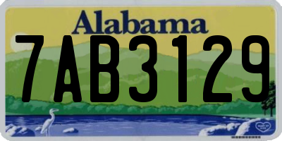 AL license plate 7AB3129