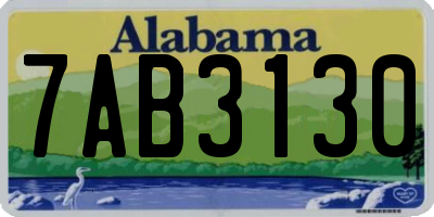 AL license plate 7AB3130