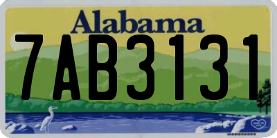 AL license plate 7AB3131