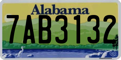 AL license plate 7AB3132