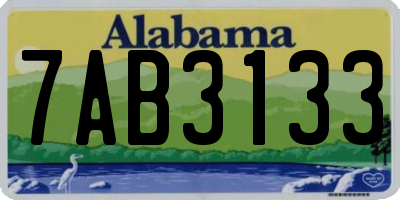 AL license plate 7AB3133