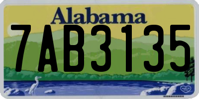 AL license plate 7AB3135