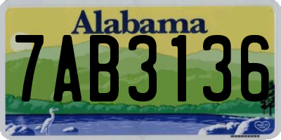 AL license plate 7AB3136
