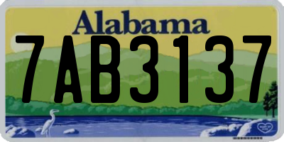 AL license plate 7AB3137