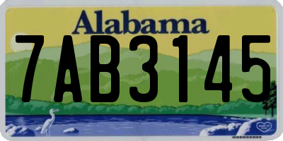 AL license plate 7AB3145