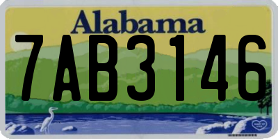 AL license plate 7AB3146