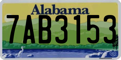 AL license plate 7AB3153