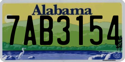 AL license plate 7AB3154