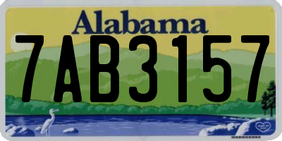 AL license plate 7AB3157
