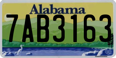 AL license plate 7AB3163