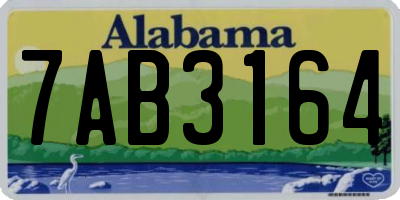 AL license plate 7AB3164