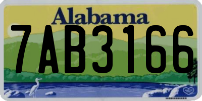 AL license plate 7AB3166