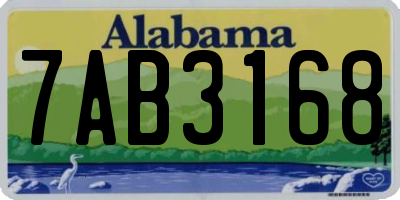 AL license plate 7AB3168
