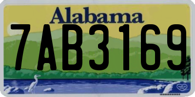 AL license plate 7AB3169