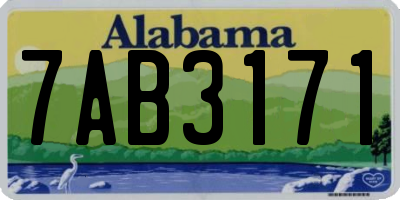 AL license plate 7AB3171