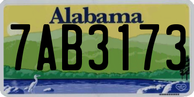 AL license plate 7AB3173