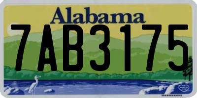 AL license plate 7AB3175