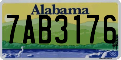 AL license plate 7AB3176