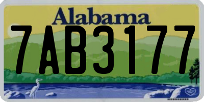 AL license plate 7AB3177