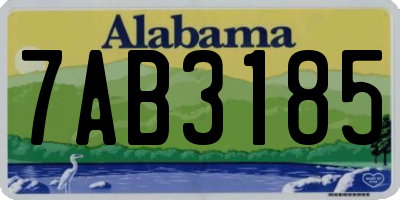 AL license plate 7AB3185