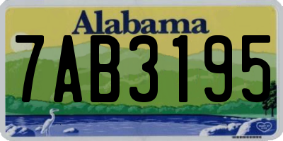 AL license plate 7AB3195