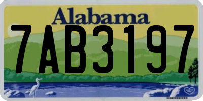 AL license plate 7AB3197
