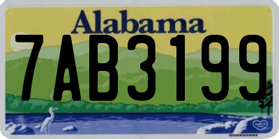 AL license plate 7AB3199