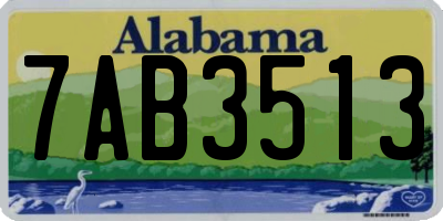 AL license plate 7AB3513