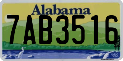 AL license plate 7AB3516