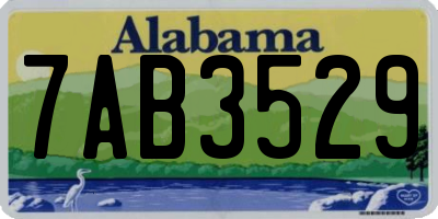 AL license plate 7AB3529
