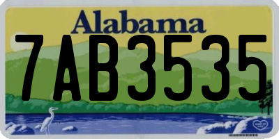 AL license plate 7AB3535
