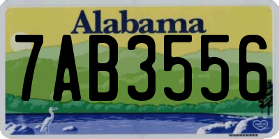 AL license plate 7AB3556
